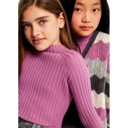 KNIT MOCKNECK 051 MAUVE