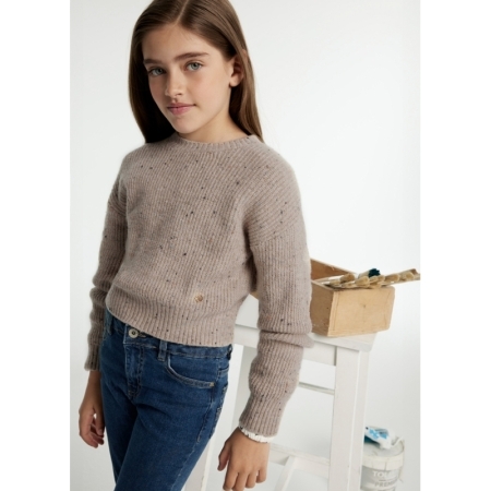 SPECKLED SWEATER 010 SEPIA