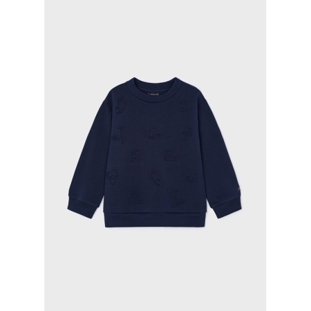 EMBOSSED PULLOVER 010 NAVY