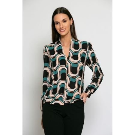 SHIRT MINT MAZE PRINT