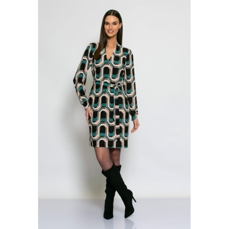 DRESS MINT MAZE PRINT