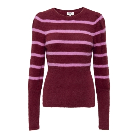 ONLPIUMO LS PUFF STRIPE O-NECK 205130001 Syrah