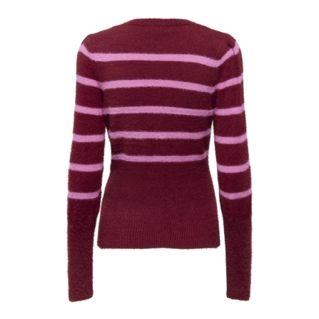 ONLPIUMO LS PUFF STRIPE O-NECK 205130001 Syrah