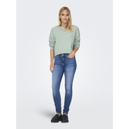 ONLTERESA LIFE LS O-NECK CC KN 179982 Aqua Gra