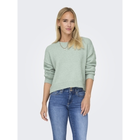 ONLTERESA LIFE LS O-NECK CC KN 179982 Aqua Gra