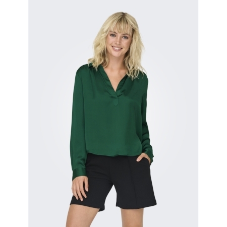 ONLZORA LS V-NECK COLLAR TOP W 213330 Evergree