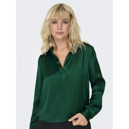 ONLZORA LS V-NECK COLLAR TOP W 213330 Evergree