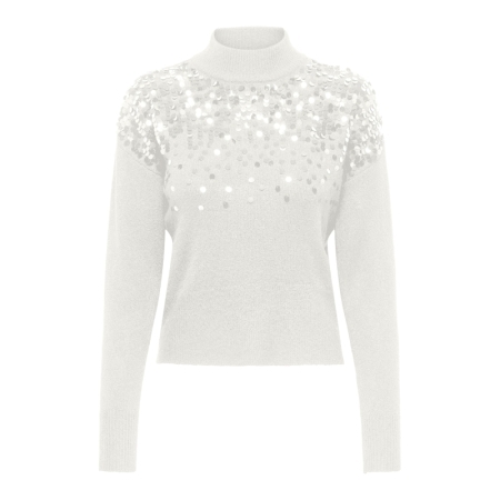 ONLALBA LS SEQUINS HIGH NECK K 177922001 Cloud