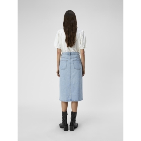 OBJELLEN MW MIDI DENIM SKIRT N 178832 Light Bl