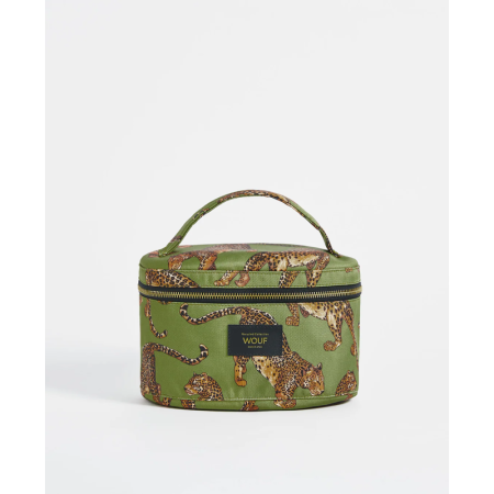 Olive Leopard vanity bag multi
