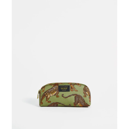 Olive Leopard Makeup Bag multi