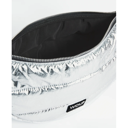 Silver Glossy Crossbody Bag Silver