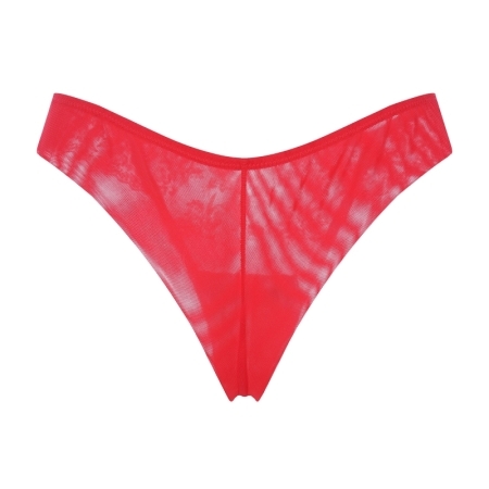 EMBROIDERY THONG RED