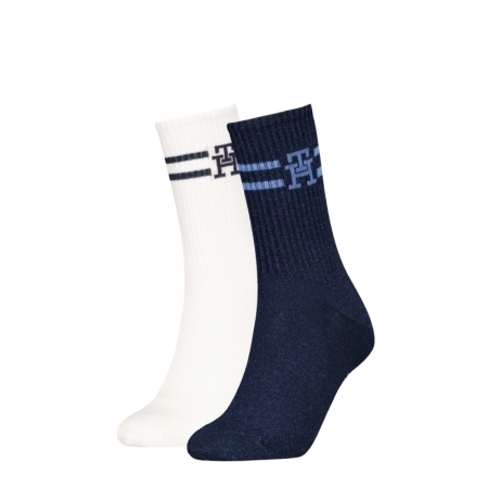 SOCK 2P MONOGRAM 002 NAVY