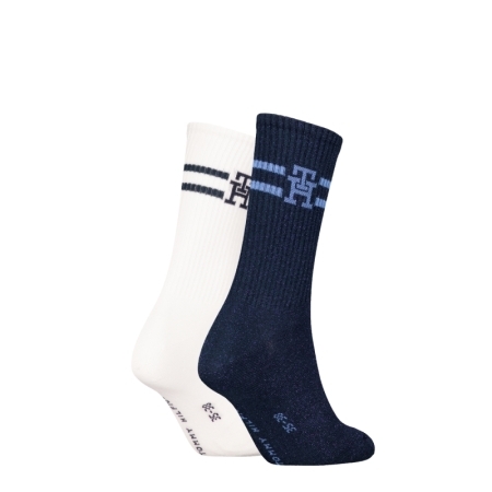 SOCK 2P MONOGRAM 002 NAVY