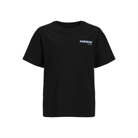 JJCHARGE PRINTED TEE SS CREW N 178012 Black