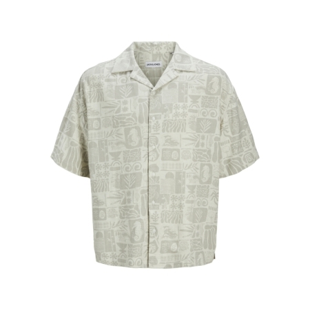 JJWAYNE AOP RESORT SHIRT SS JN 176631 Moonbeam