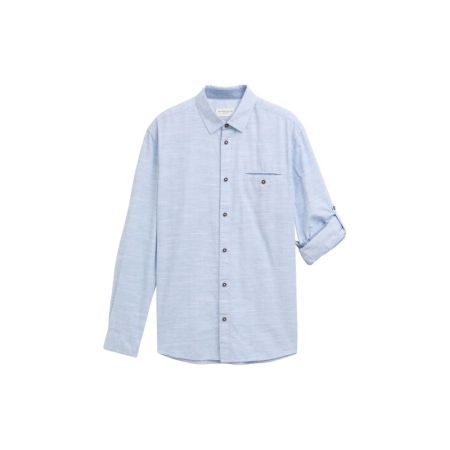 structured slubyarn shirt 31317 white blu