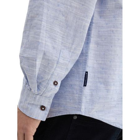 structured slubyarn shirt 31317 white blu