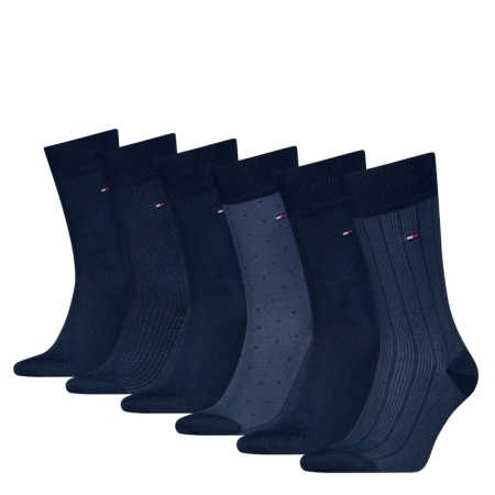 TH MEN SOCK 6P TIN GIFTBOX BIR 804 NAVY