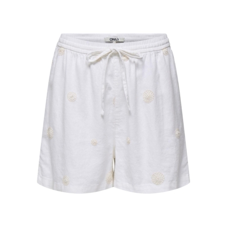 ONLCARO MW LINEN BL EMB SHORTS 190858001 Brigh