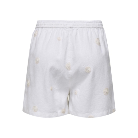 ONLCARO MW LINEN BL EMB SHORTS 190858001 Brigh