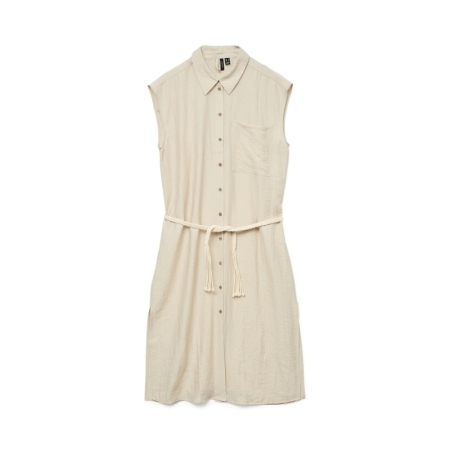 VMHEAVEN BELT CALF SHIRT DRESS 175626 Oatmeal