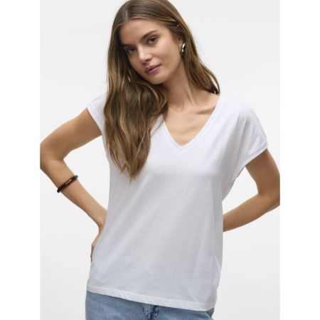 VMLUNA SS V-NECK TEE JRS NOOS 175683 Bright W