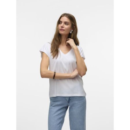 VMLUNA SS V-NECK TEE JRS NOOS 175683 Bright W