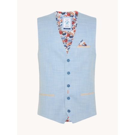 WAISTCOAT STRUCTURE 610 LIGHT BLUE