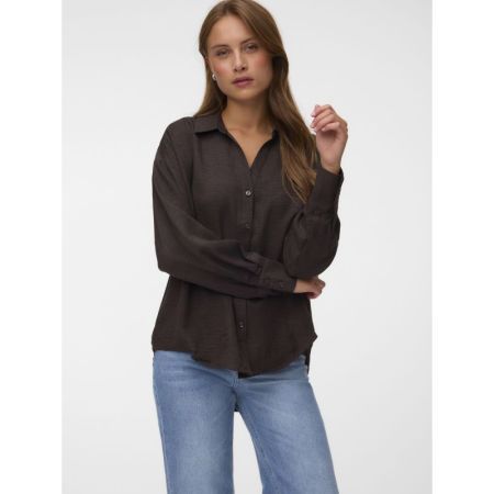 VMMELANEY QUEENY LS SHIRT WVN 297957 Chocolat