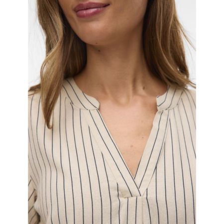 VMMYMILO SS V-NECK TOP WVN GA 271875005 Silve