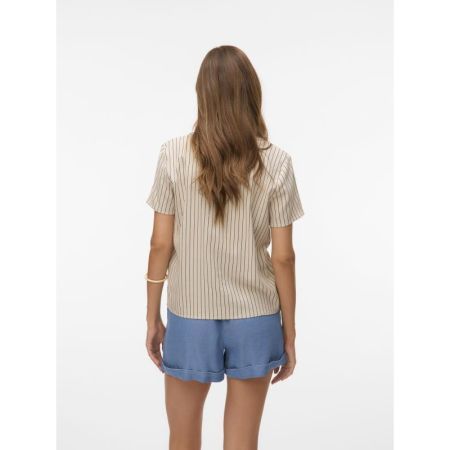VMMYMILO SS V-NECK TOP WVN GA 271875005 Silve