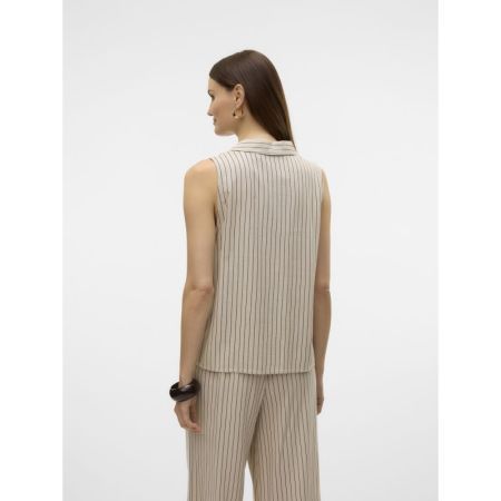 VMMYMILO SL V-NECK SHIRT WVN 271875005 Silve