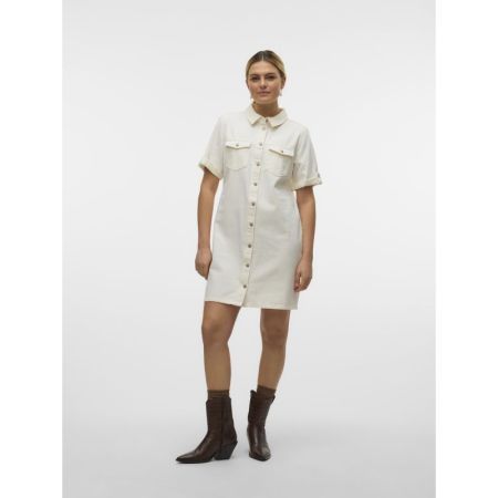 VMJENNIE SS SHORT DENIM DRESS 178857 Cloud Da