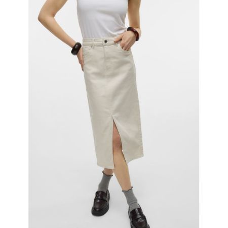 VMVERI HR CALF DENIM SKIRT GA 222913 Birch