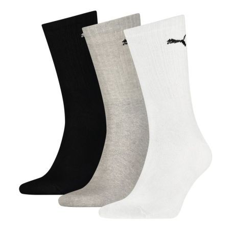 PUMA UNISEX CREW SOCK 3P 325 WHITE/GREY/BLACK