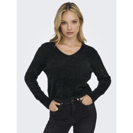 ONLELLA PIUMO LS V-NECK KNT 177911 Black