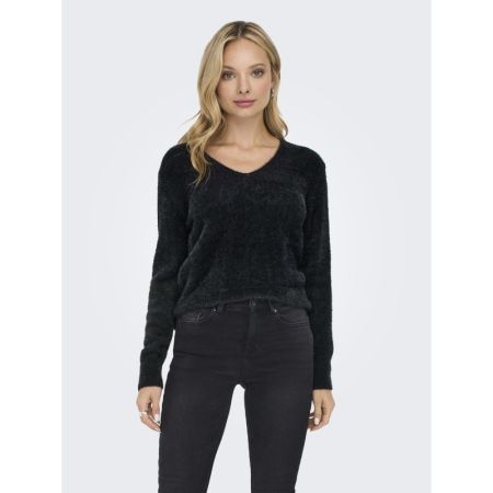 ONLELLA PIUMO LS V-NECK KNT 177911 Black