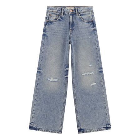 RIGID DENIM 90S PANTS NDGO INDIGO DAMAGED WASH