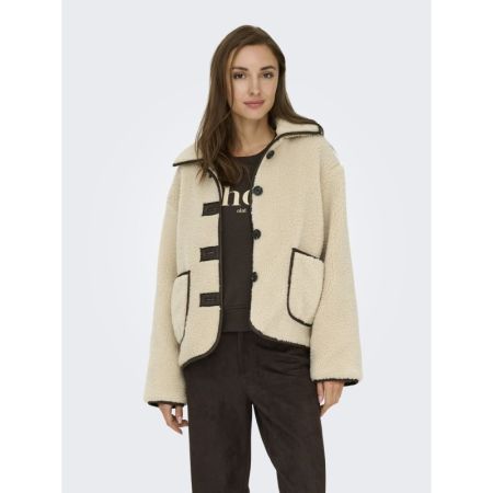 JDYNOELLA LIFE TEDDY JACKET OT 215452 Cement