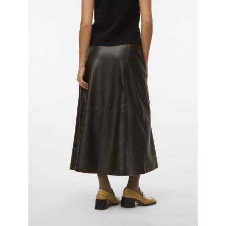 VMOLIVE HW COATED ANKLE SKIRT 297957 Chocolat