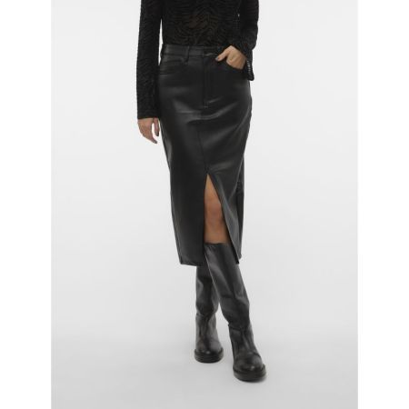 VMVERI HR CALF PL SKIRT NOOS 177868 Black