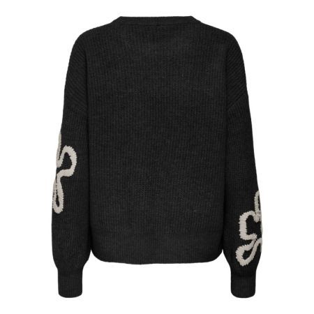 ONLDAISY LS STITCH O-NECK KNT 177911003 Black