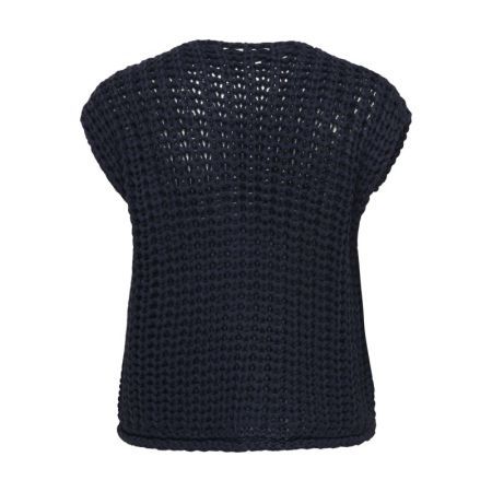 ONLCHLOE SS RIB BUTTON VEST KN 206410 Sky Capt