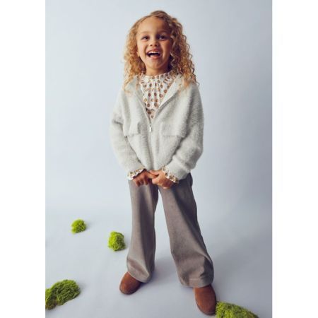 FURRY KNIT SWEATER 010 ALMOND