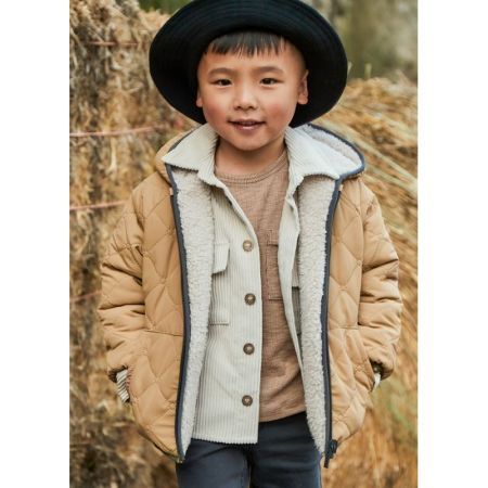 REVERSIBLE COAT 010 CARAMEL