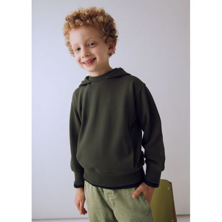 HOODED PULLOVER 070 OLIVE