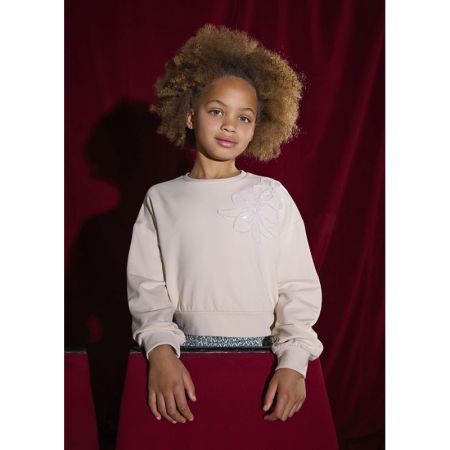 FLOWER PULLOVER 035 SAND