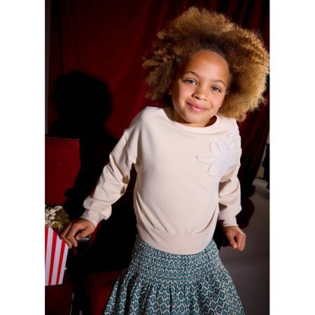 FLOWER PULLOVER 035 SAND